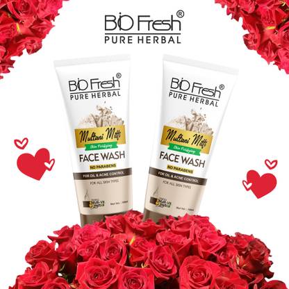 Biofresh Multani Mitti  with Rose for Oil & Acne Control (Pack of 2) Face Wash