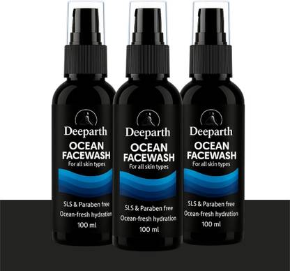 Deeparth Ocean for Men (Pack-3, 100ml Each) – Oil Control, Gentle , All Skin Types Face Wash