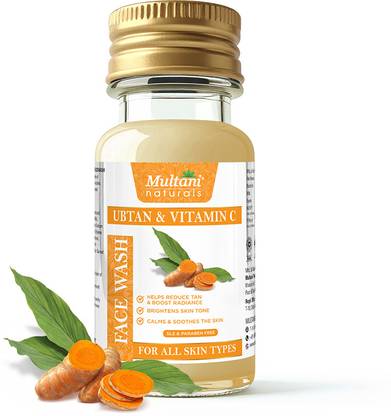 Multani Naturals Ubtan & Vitamin C | Reduce Tanning I SLS & Paraben Free - Face Wash