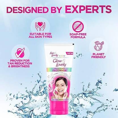 Glow & Lovely Instant Glow Advanced Multivitamin facewash 50g Face Wash