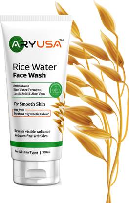 aryusa Rice Water  Enriched with the natural goodness of Rice Water Ferment, Lactic Acid & Aloe Vera-100gm Face Wash