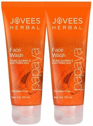 JOVEES Herbal Papaya  for Blemishes and Pigmentation, 360 ml(pack of 3) Face Wash