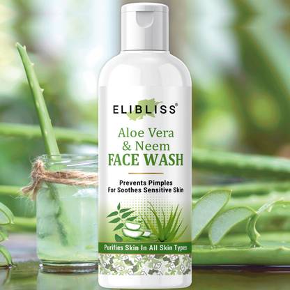 ELIBLISS Aloe Vera Facewash with Neem for Acne & Pimple Control  Face Wash