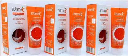 actame C Vitamin C Facewash | Skin Brightening with Moisturizing Protection | The Untamed Natural Facewash Each 70g (Pack of 3) Face Wash