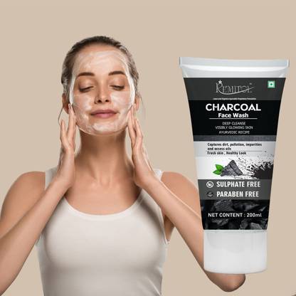 Remitol Charcoal Facewash For Men & Women Skin Brightening ' Skin Hydration ' Even Skin Face Wash