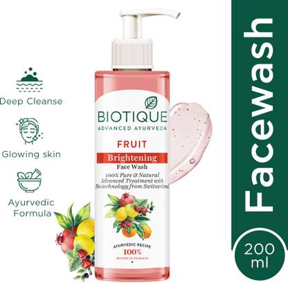 BIOTIQUE Fruit Brightening | Ayurvedic and Organically Pure Face Wash