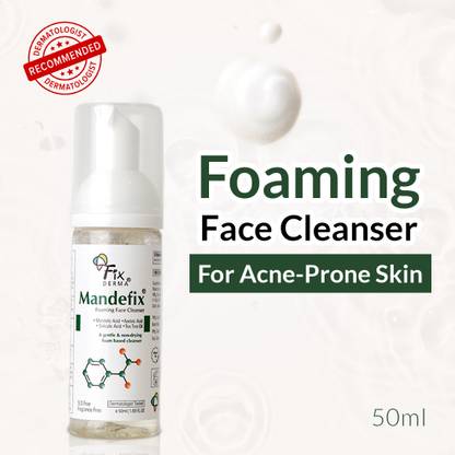 Fixderma Mandefix Foaming Face Cleanser 2% Salicylic Acid for Men & Women, Nondrying Cleanser Face Wash