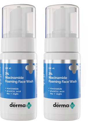 The Derma Co 3% Niacinamide Foaming  for Acne Marks Face Wash