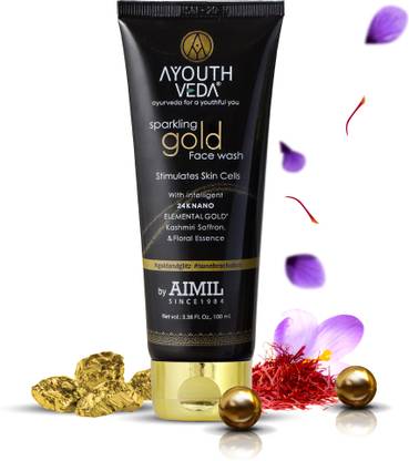 Ayouthveda Sparkling Gold  With Intelligent 24K Nano Elemental Gold Face Wash