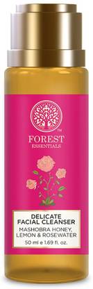 Forest Essentials Delicate Facial Cleanser Mashobra Honey, Lemon & Rosewater |  Face Wash