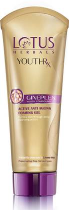 LOTUS HERBALS YouthRx Active Anti-Ageing Foaming Gel Face Wash