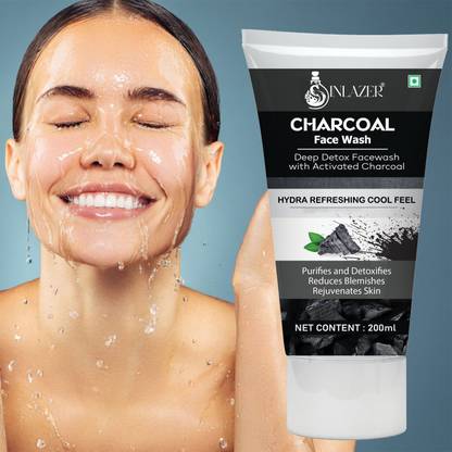 inlazer Charcoal  ~ Men & Women ~ Anti-Pollution & Deep Detox Formula Face Wash