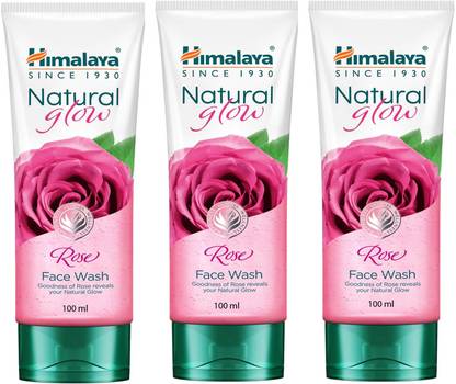 HIMALAYA Natural Glow Rose Face wash (100mlx3) Face Wash