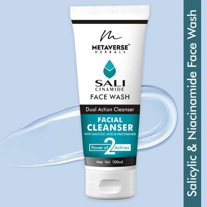 METAVERSE Salicylic Acid Facewash & Niacinamide Facewash |  Acne-Free Facewash | Cleanser for Oily Skin | Cleanser For Women And Men | Acne Clear Cleanser | Facewash For Oily Skin | Salicylic Acid Face Cleanser | Facewash For Women | Face Wash