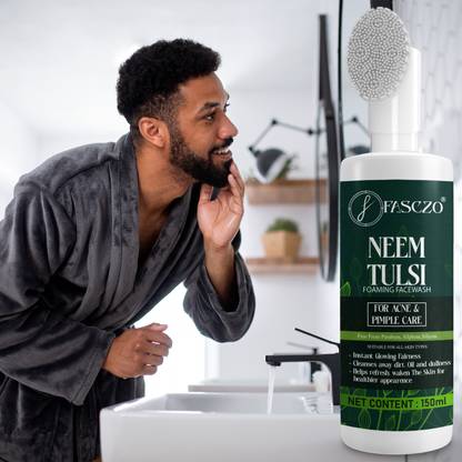 Fasczo Neem Tulsi For Men & Women|| Skin Radiance Formul, Removes Tanning & Pollution Face Wash