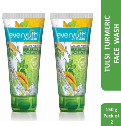 Everyuth Naturals Anti Acne, Anti Marks Tulsi Turmeric Gentle Exfoliation and Blemish Control Face Wash