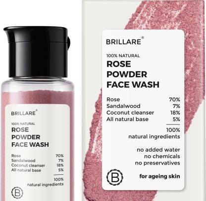 Brillare Rose, Anti Ageing Skin, Sandalwood & Coconut Powder, Hydration Face Wash