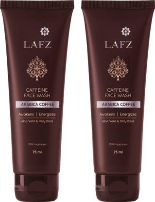 LAFZ Caffeine Arabica Coffee, with Aloe Vera & Holy Basil -Pack of 2 Face Wash
