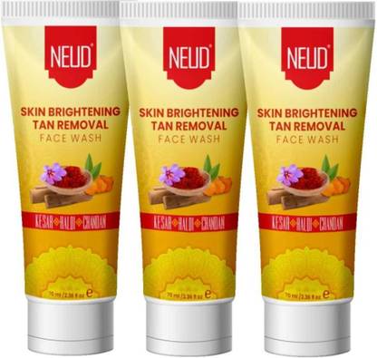 NEUD Skin Brightening Tan Removal Face wash for Men & Women (Pack of 3) Anti Acne Face Wash