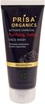 PRISA ORGANICS 1pcs x Activate Charcoal Purifying, Detox  100ml Face Wash