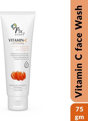 Fixderma Vitamin C Face Cleanser Dull Skin,  for Women & Men, Evens Skin Tone Face Wash