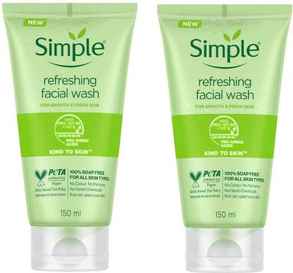 Simple Refreshing Facial Wash 150 ml each ( Pack of 2) Face Wash