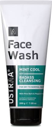 USTRAA Mint Cool - For Dry to Normal Skin | Removes Dirt & Dead Skin | NO SLS & PARABEN Face Wash