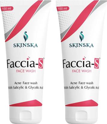 Faccia-S with 5% Aloe Vera, 1% Glycolic Acid and 2% Salicylic Acid Face Wash