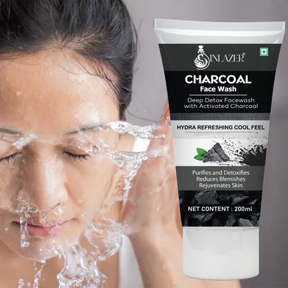 inlazer Charcoal  ~ Men & Women ~ Anti-Acne, Skin Purify & Oil Control Face Wash