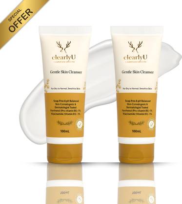 clearlyU Soap-Free, pH Balanced Formula with Niacinamide & Panthenol, 200ml Face Wash