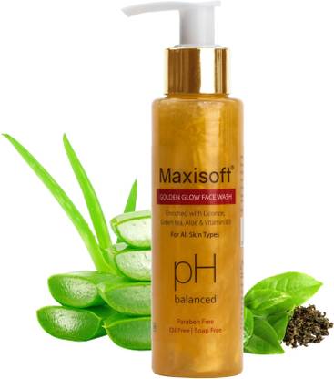 Maxisoft Golden Glow Face | Regain your Glow with Green Tea, Aloe Face Wash