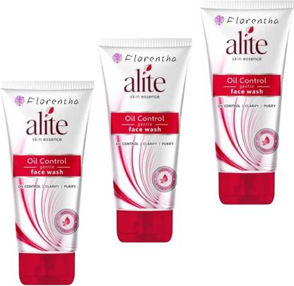 FLORENTHA LITE OIL CONTROL FACEWASH FOR OIL FREE GLOWING SKIN PACK OF- 70g x 3 Face Wash
