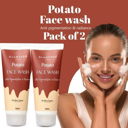 GLAMVEDA Potato Anti Pigmentation SLS & Paraben Free ( Pack Of 2 ) Face Wash