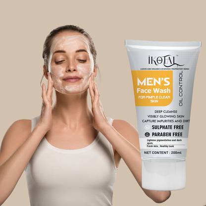 IKOTAL Charcoal Facewash For Men & Women |Oil Control |Pollution removing wash-off Face Wash