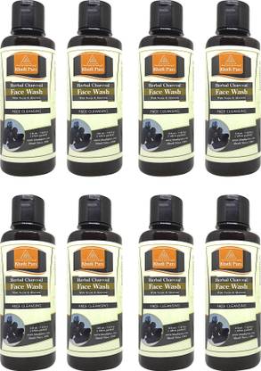 Khadi Pure Gramodyog Herbal Charcoal  (Pack Of 8) (1680Ml) Face Wash