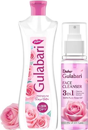Dabur Gulabari Premium Rose Water/Face Toner - 250ml + 100ML Spray Face Wash