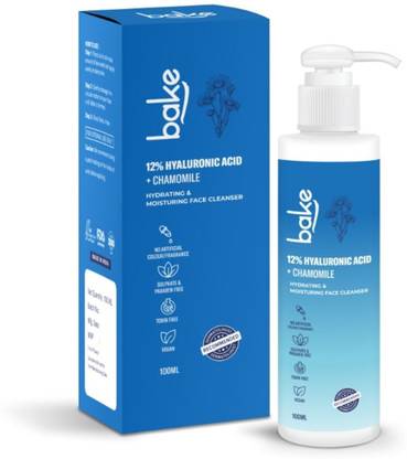 Bake Cosmetics 12% Hyaluronic Acid  for Dry Sensitive Skin | Glowing & Moisturizing Face Cleanser | For Dryness & Hydration|100ml Face Wash