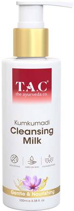 TAC - The Ayurveda Co. Cleansing Milk for Smooth, Soft & Clear Skin, Makeup Remover Face Wash