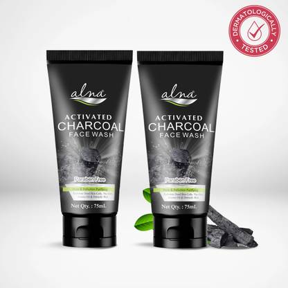 Alna Care Charcoal Face wash pack of 2 Face Wash