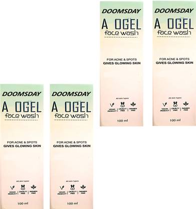 DOOMSDAY AOGEL FACEWASH FOR ACNE & SPOTS GIVES GLOWING SKINN PACK OF 4 Face Wash