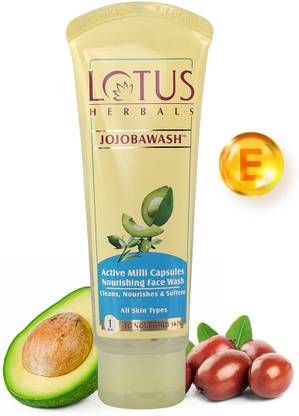 LOTUS HERBALS Jojoba Active Milli Capsules Nourishing Face Wash