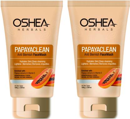 Oshea Herbals Papayaclean Anti Blemish  Pack Of 2 300grams Face Wash