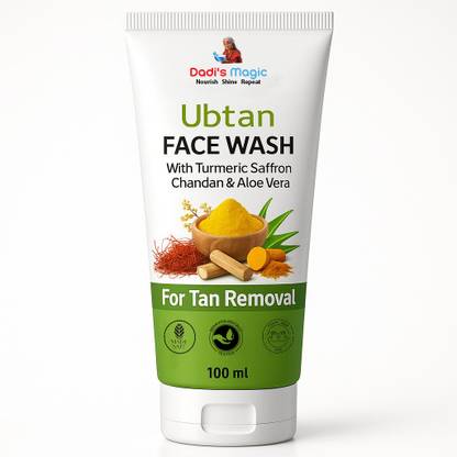 dadis magic Dadi's Magic Ubtan  with Turmeric, Saffron, Chandan & Aloe Vera | Tan Removal & Glowing Skin | Natural  for All Skin Types | Herbal & Chemical-Free Face Wash