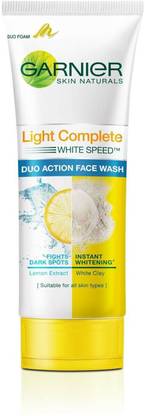 GARNIER Light Complete White Speed Duo Action Face Wash