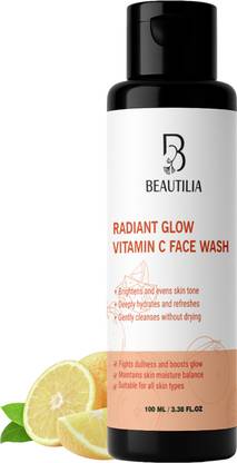 BEAUTILIA Radiant Glow  with Vitamin C & Niacinamide | Gentle Daily Cleanser Face Wash