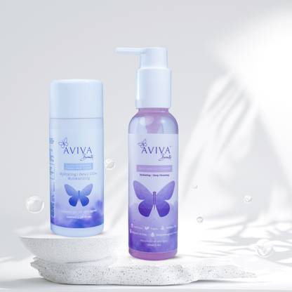 Aviva beauty Crème Skin Toner 2-in-1 Toner, Moisturizer (100ml) & Hydrating Body Lotion in Roll On (75ml) Combo Face Wash
