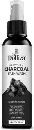 DOLLIZA Activated Charcoal  For Men & Women, Oil Control || Anti Pollution || Acne Control || Skin Brightening, All Skin Types Face Wash