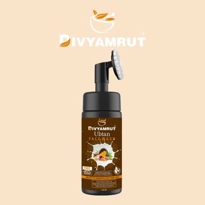 DIVYAMRUT Ubtan Foaming with Brush with Turmeric & Saffron for Tan Removal face wash Face Wash