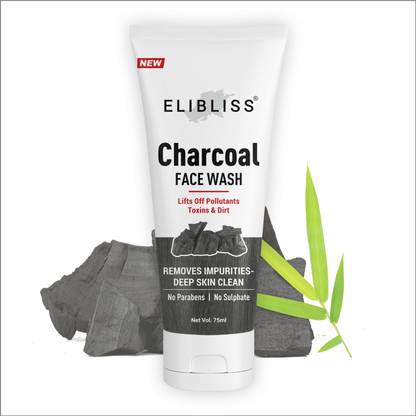 ELIBLISS Charcoal  for Deep Cleaning Removes Dirt Cleans Pores & Acne Control Face Wash