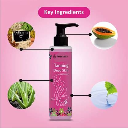 Rosevely TAN REMOVEL| Regular exfoliation helps fade age spots and hyperpigmentation 100 Tanning Liquid